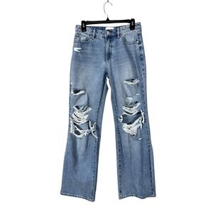 A Brand 99 Low Baggy Wide Leg Jeans Size 25 Distressed Festival Grunge Coachella